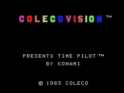 Time Pilot title screen for Colecovision